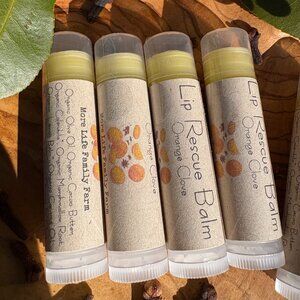 Organic Lip Balm - Orange & Clove - Soothing Herbal Lip Rescue
